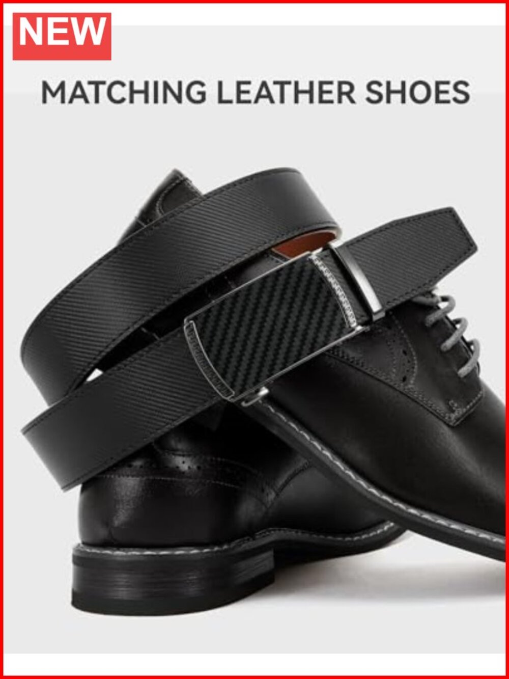 Genuine Leather Ratchet Belt - Customizable Fit, Effortless Style 35mm - Picture 3 of 6